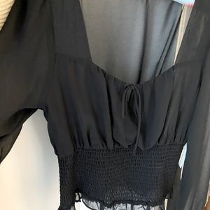 Sheer Black Blouse